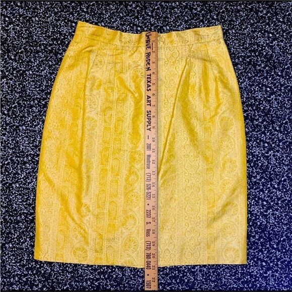 Rare Vintage Yellow Paul’s Vasseur Paisley Skirt - Picture 1 of 9